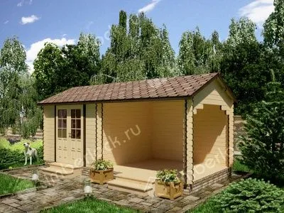 Садовый домик с верандой С-33-3