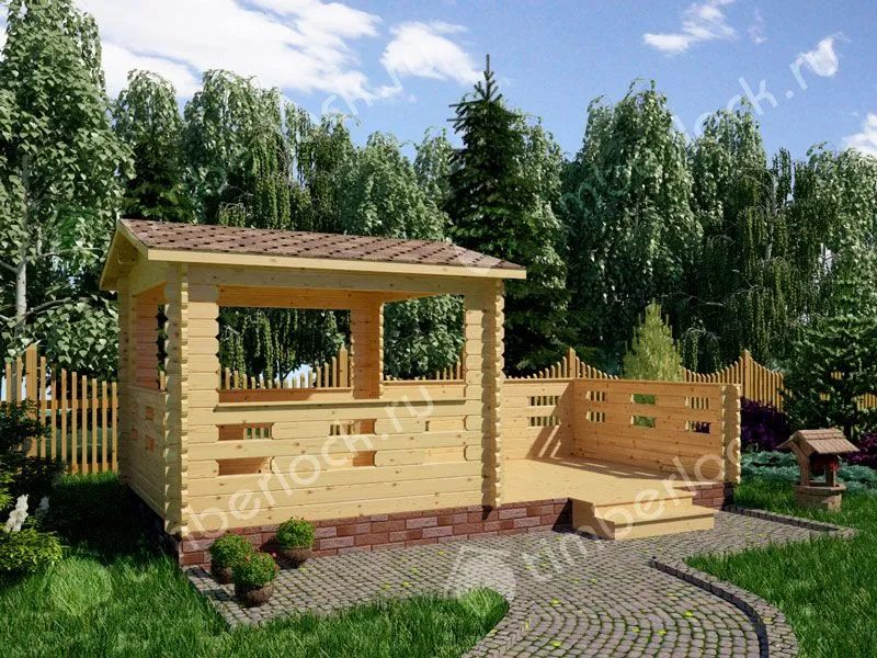 Беседка прямоугольная Б-33-4