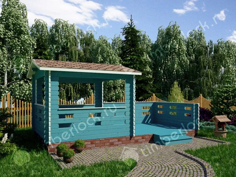 Беседка прямоугольная Б-33-4