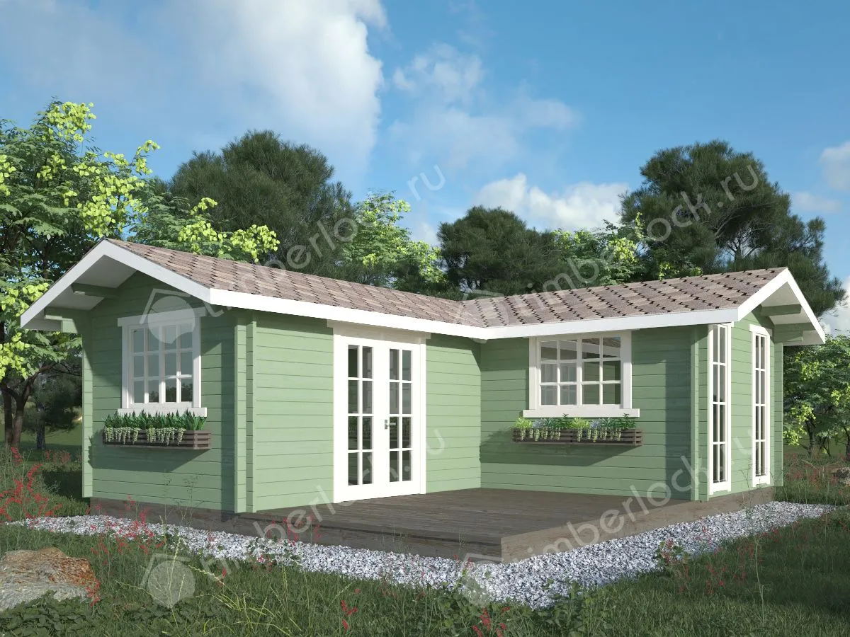 Садовый домик из бруса С-76