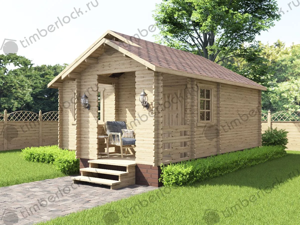 Садовый домик с верандой С-55-2