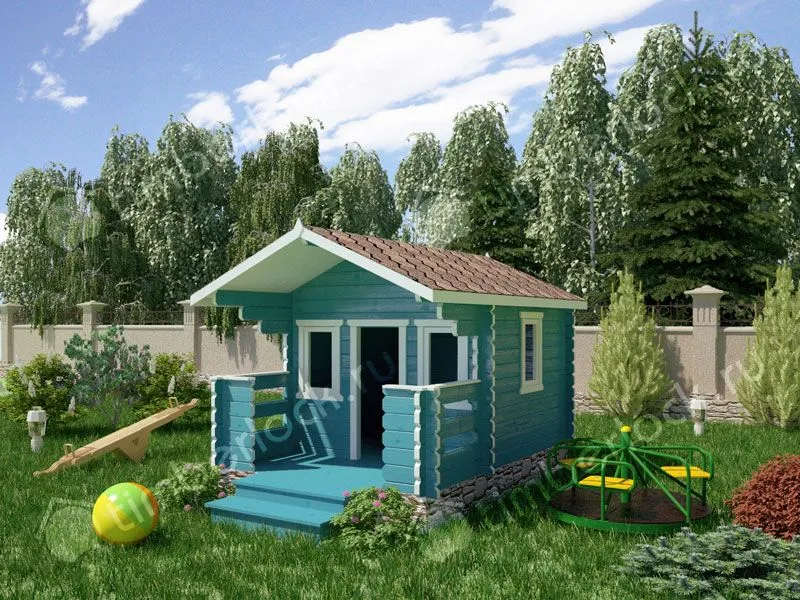 Детский домик из дерева «Теремок»