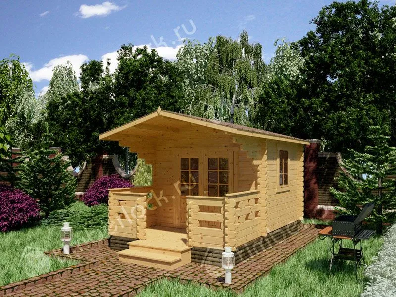 Садовый домик с верандой С-33-2