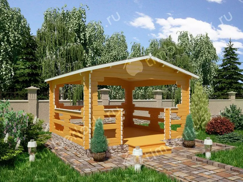 Беседка из бруса Б-44-2