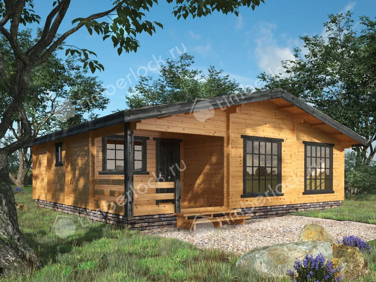 Дачный дом с верандой Д-98