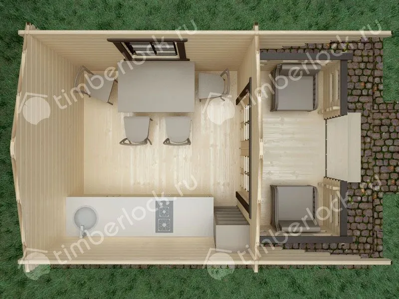 Садовый домик из минибруса С-33-4