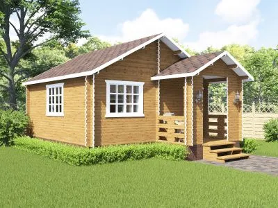 Садовый домик с верандой С-55-2