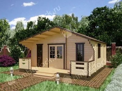 Дачный дом с верандой Д-645-2