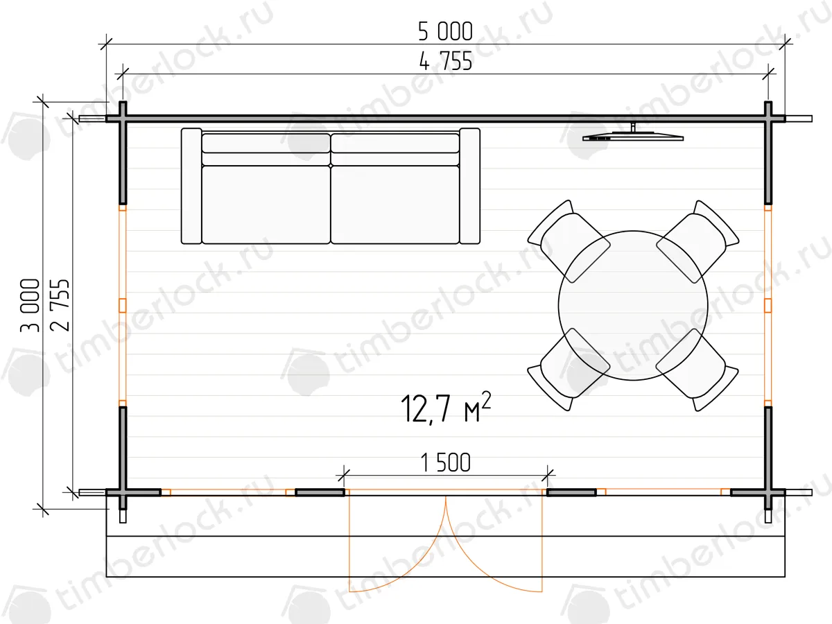 Беседка закрытая Б-35