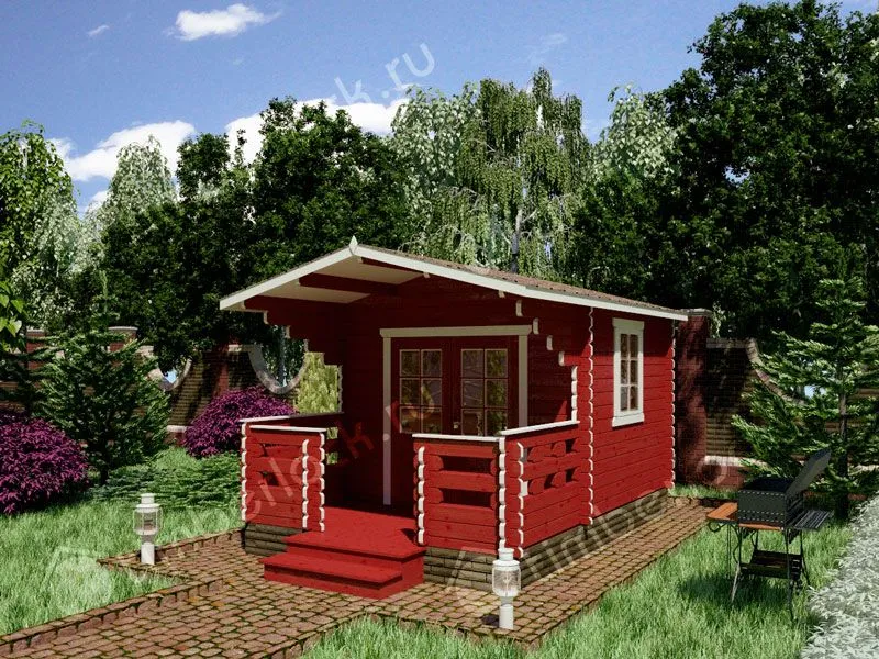Садовый домик с верандой С-33-2