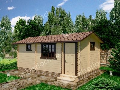 Садовая баня из бруса БА-64-1