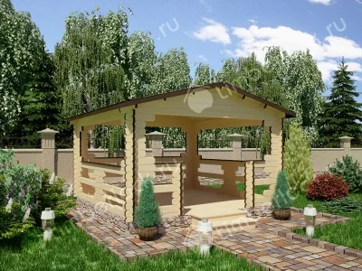 Беседка из бруса Б-44-2