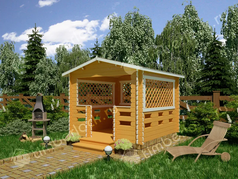 Беседка деревянная садовая Б-33-7