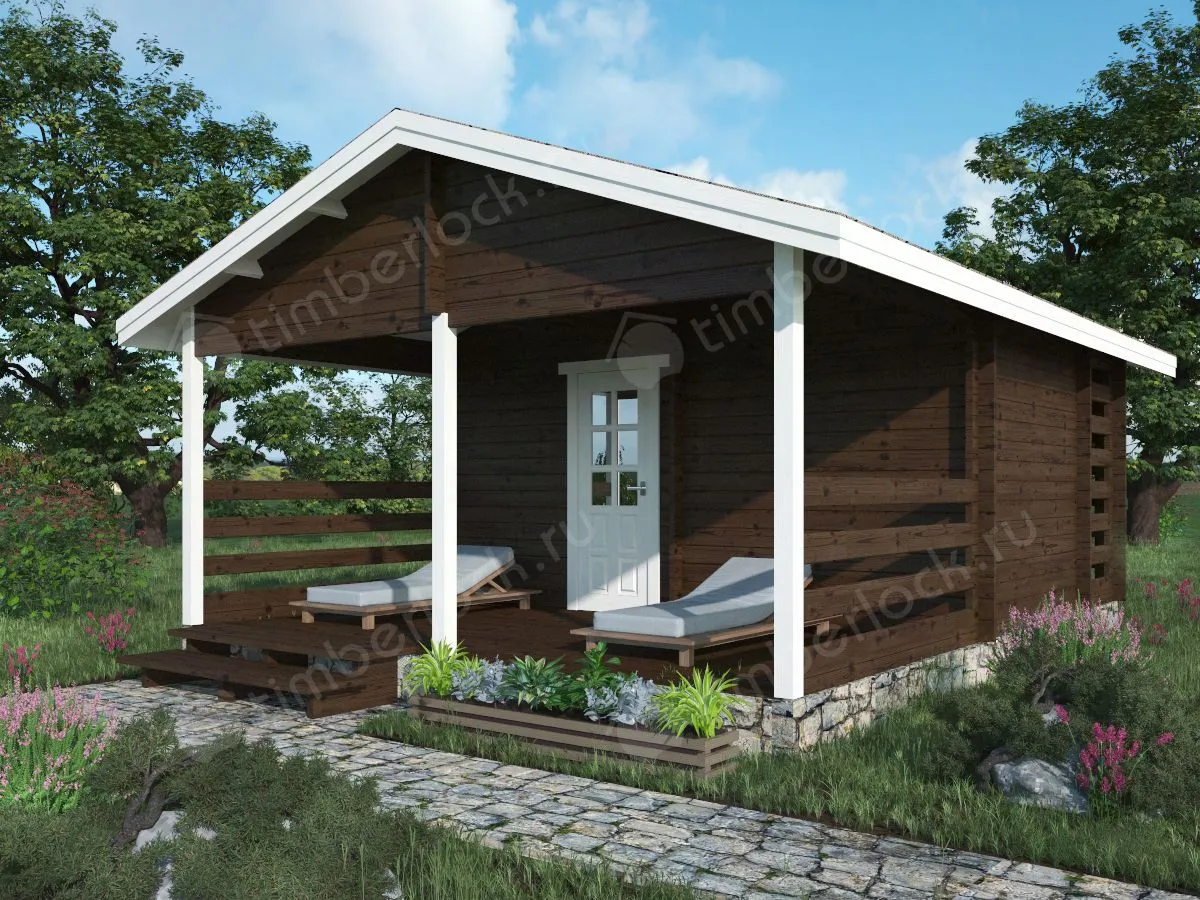 Дачная баня из бруса БА-65