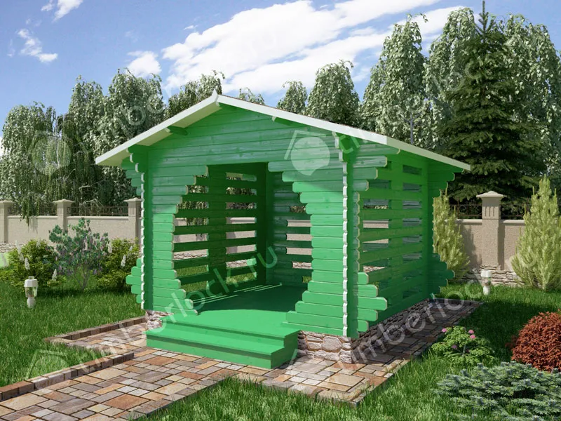 Беседка деревянная О-33