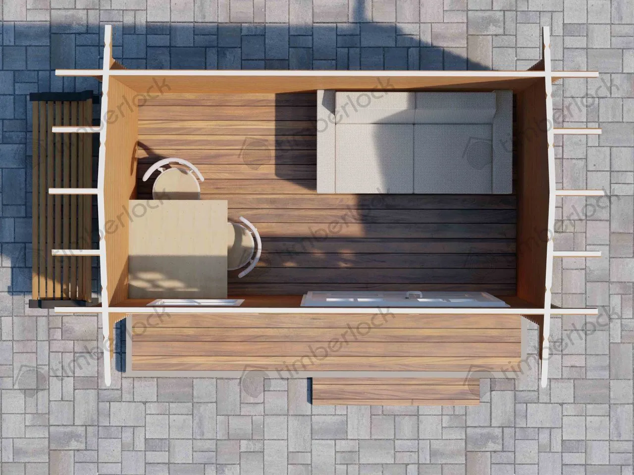 Хозблок из бруса Х-235