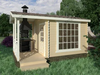 Беседка с мангалом Б-345-2