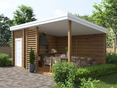 Беседка с хозблоком Б-63