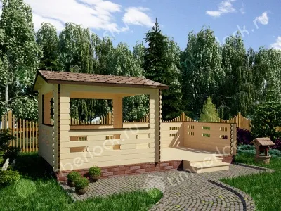 Беседка прямоугольная Б-33-4