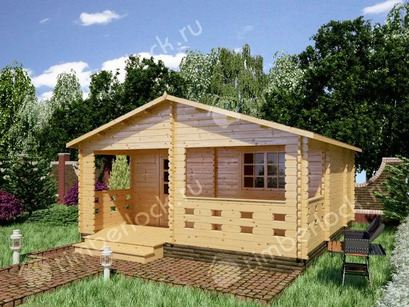 Дачный дом с верандой Д-5538-2