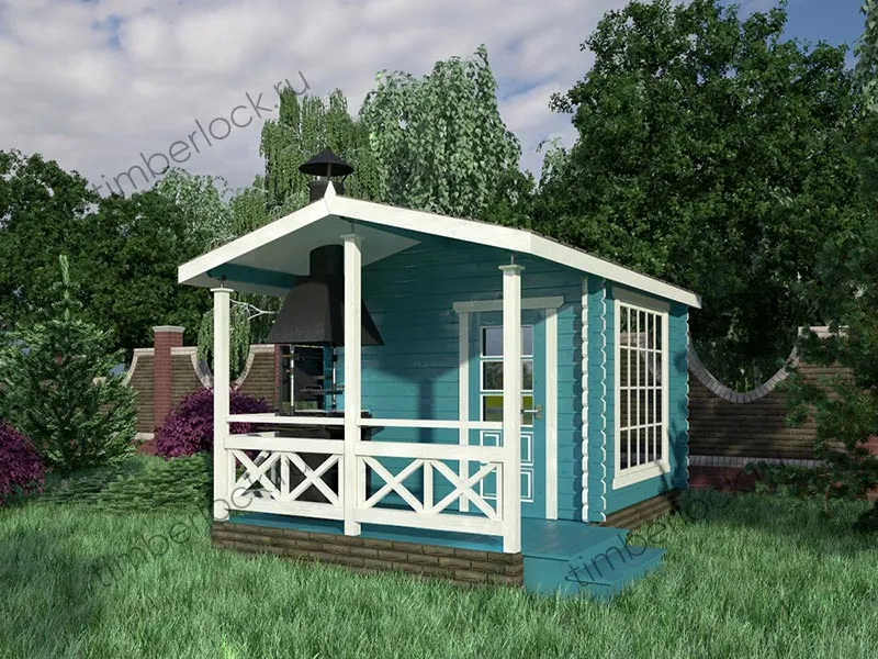 Беседка с мангалом Б-345-2